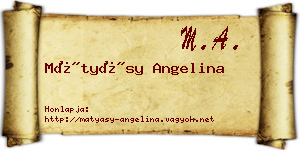 Mátyásy Angelina névjegykártya